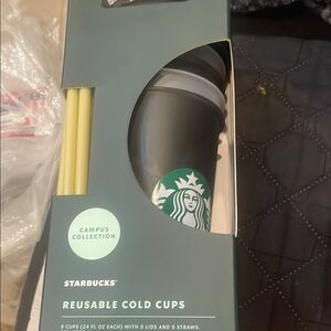 Starbucks Reusable Cold Cups with Straws. University of Colorado.